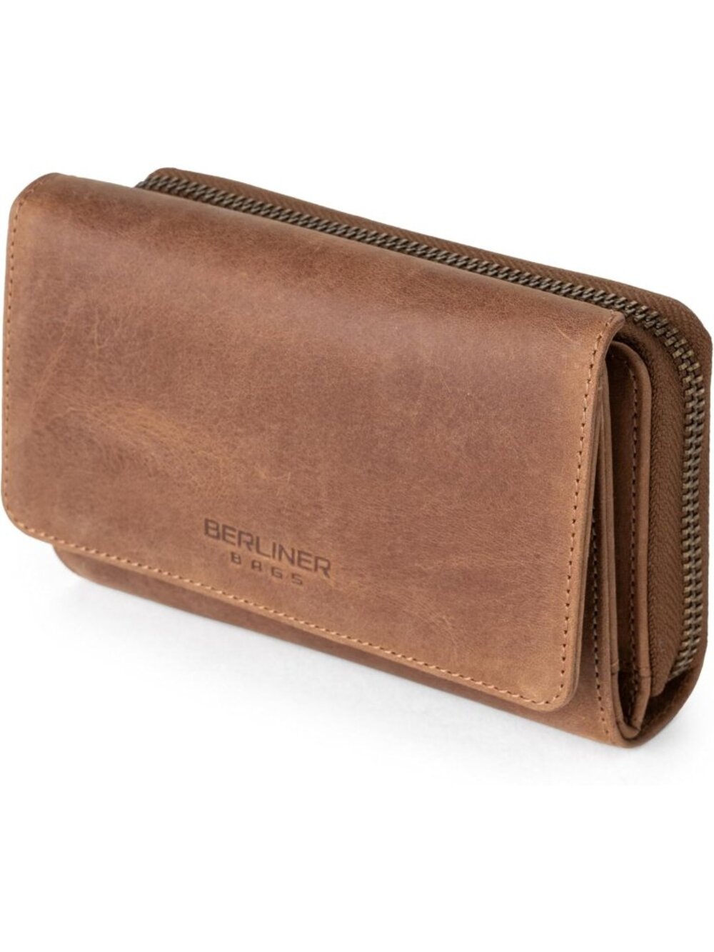 Soft Leather Trifold Wallet for Women - Brown, Gift Box Included, Stylish